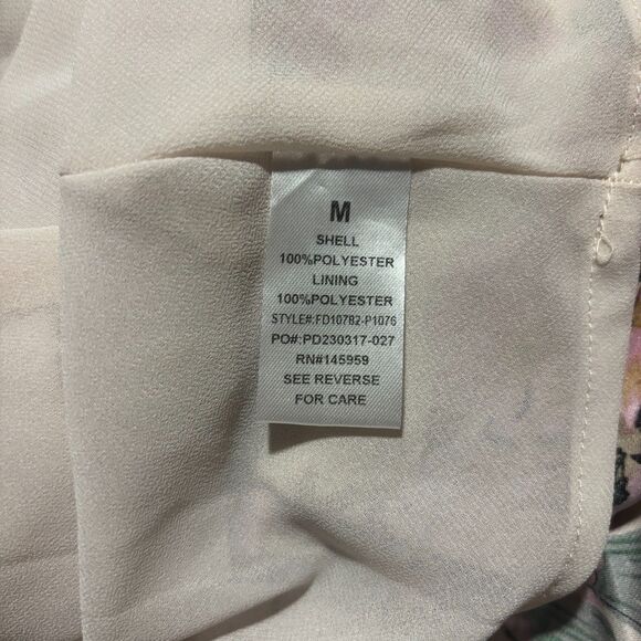 NEW Pippa & Pearl Satin Floral Wrap Front Gown- Size M - Picture 8 of 9